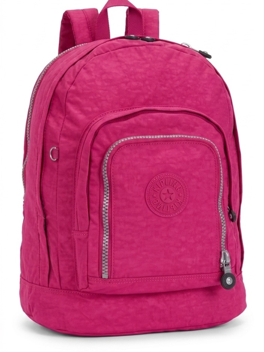 Kipling Hot Pink Expandable Nylon Backpack